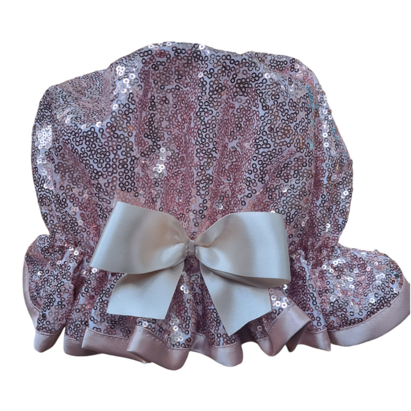 Rose Gold Sequin Shower Cap