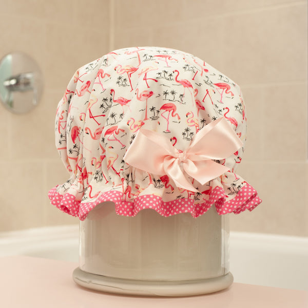 Flamingo Waterproof Shower Cap - SHOWER GODDESS